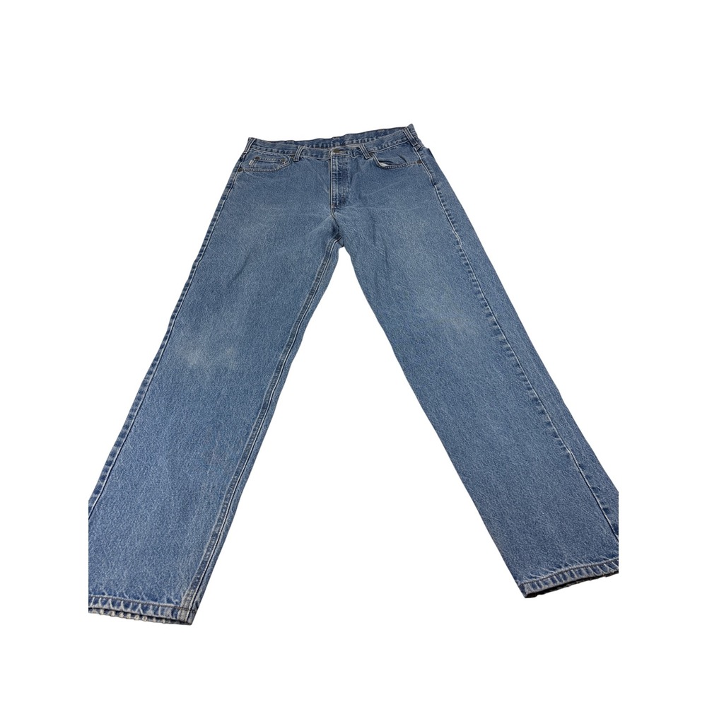 Carhartt B17‎ DST Mens Relaxed Fit Straight Leg Blue Denim Jeans 38x36 Workwear